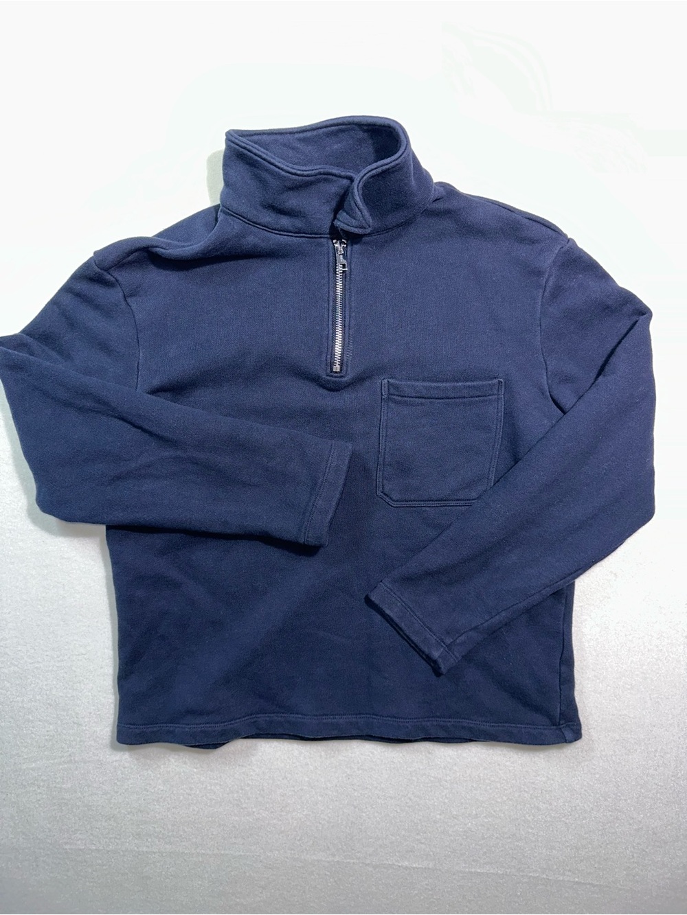 Navy Quarter-Zip Pullover Sweater
